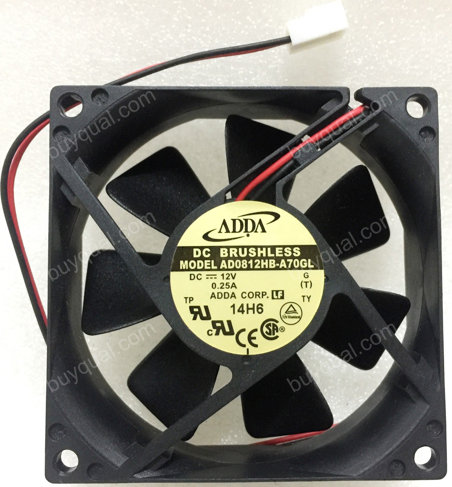 ADDA AD0812HB-A70GL 12V 0.25A 3W 2wires Cooling Fan ADDA AD0812HB-A70GL 12V 0.25A 3W 2wires Cooling Fan